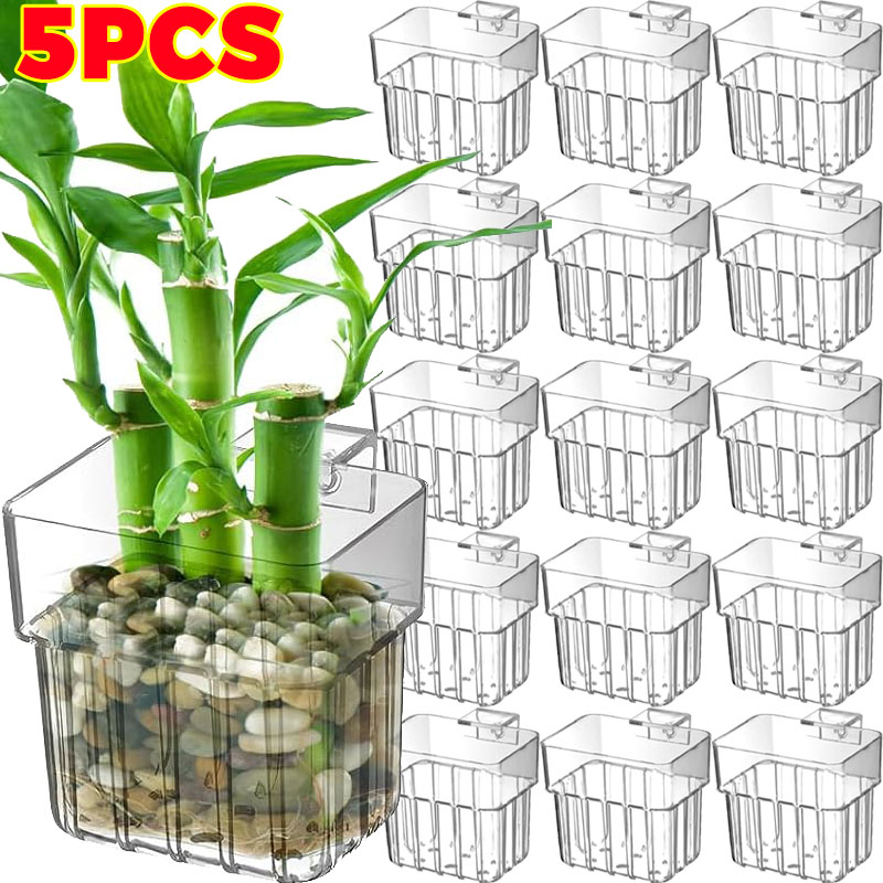 Aquarium Fish Breeding - 1/5pcs Aquarium Decoration Plant Cup Transparent