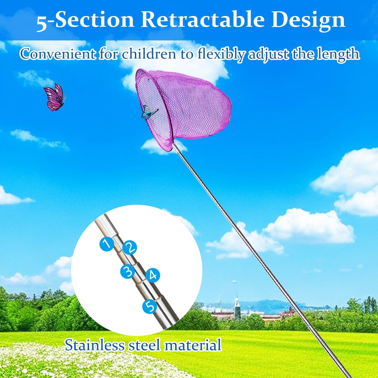 Mini Fishing Net Colorful Anti - Fish Net Handle recension och pris