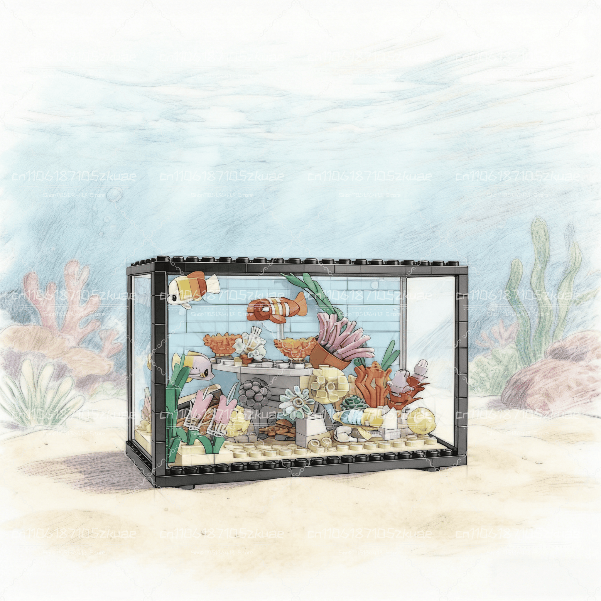 Idea Fish Tank Building Block  - Aquarium Fish Marine recension och pris