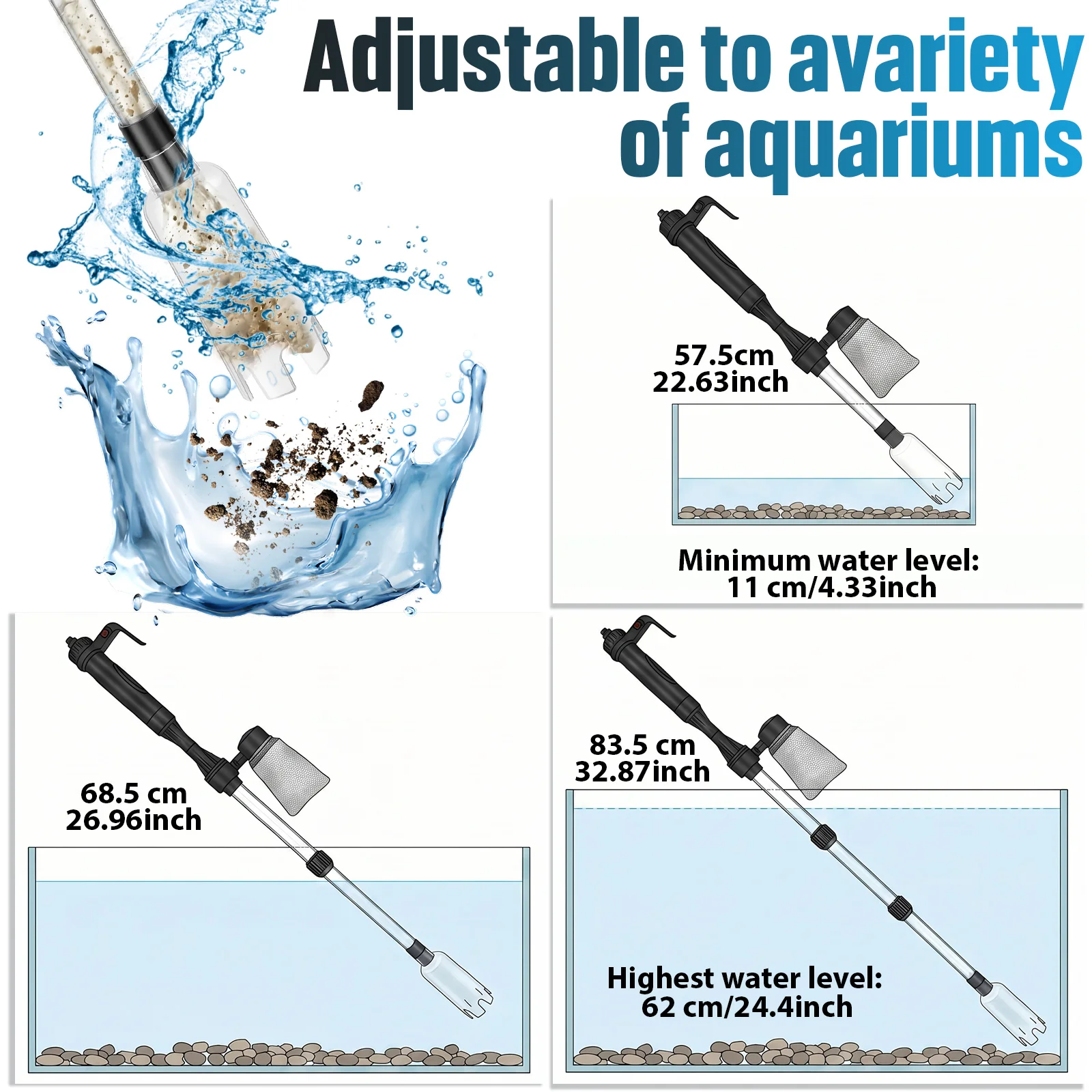 Aquarium Vacuum Gravel Cleaner - Aquarium Fish Electric recension och pris