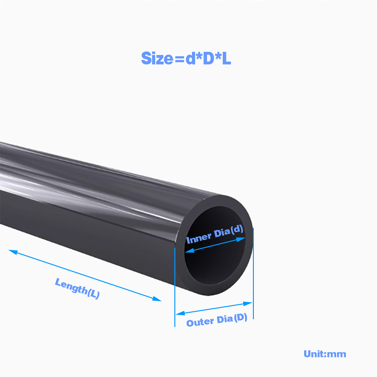 Black PVC Plastic Pipe Hollow  - Aquarium Fish Breeding recension och pris