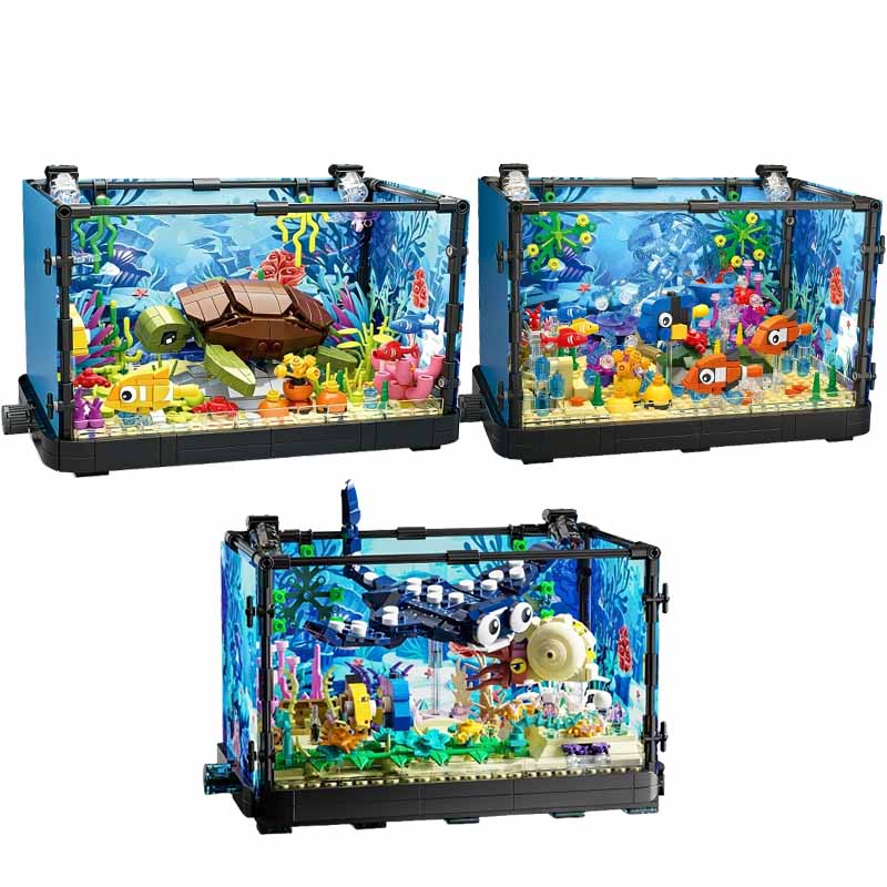 Fish Tank Building Block Set w - Aquarium Fish Breeding recension och pris