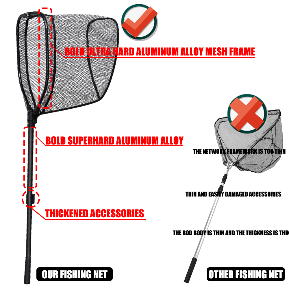 Large Size Aluminum Alloy Fish - Fish Net Handle recension och pris