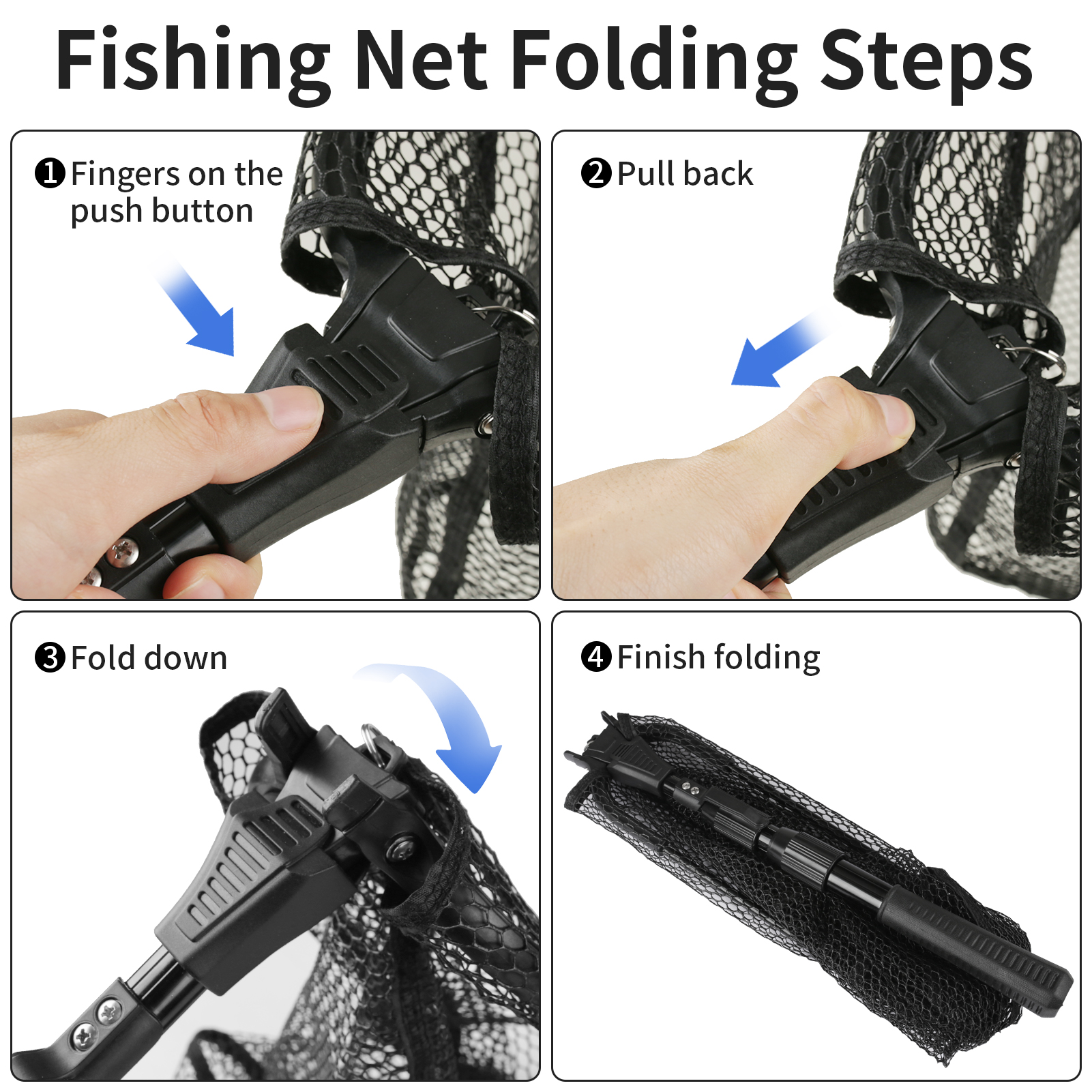 Fishing Net Collapsible Fish L - Fish Net Handle recension och pris
