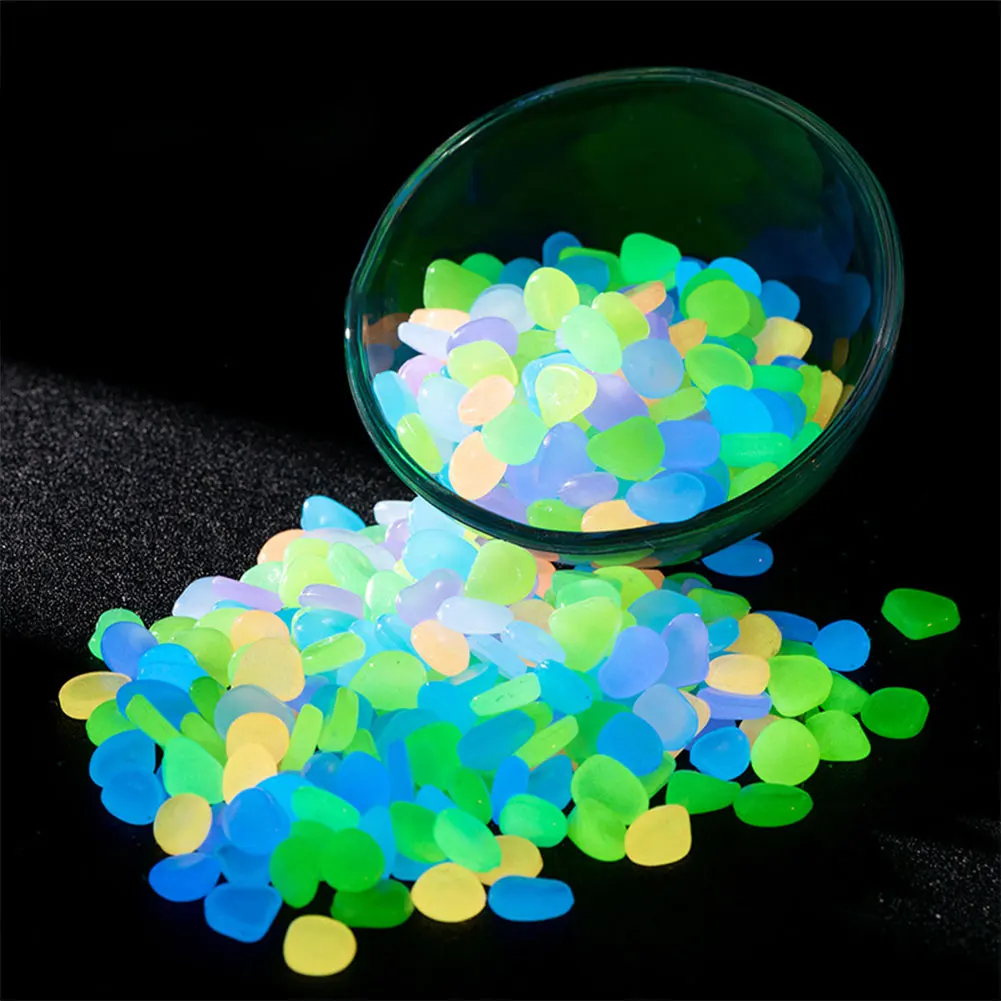 100Pcs Pebbles Glow In The Dar - Aquarium Fish Breeding recension och pris