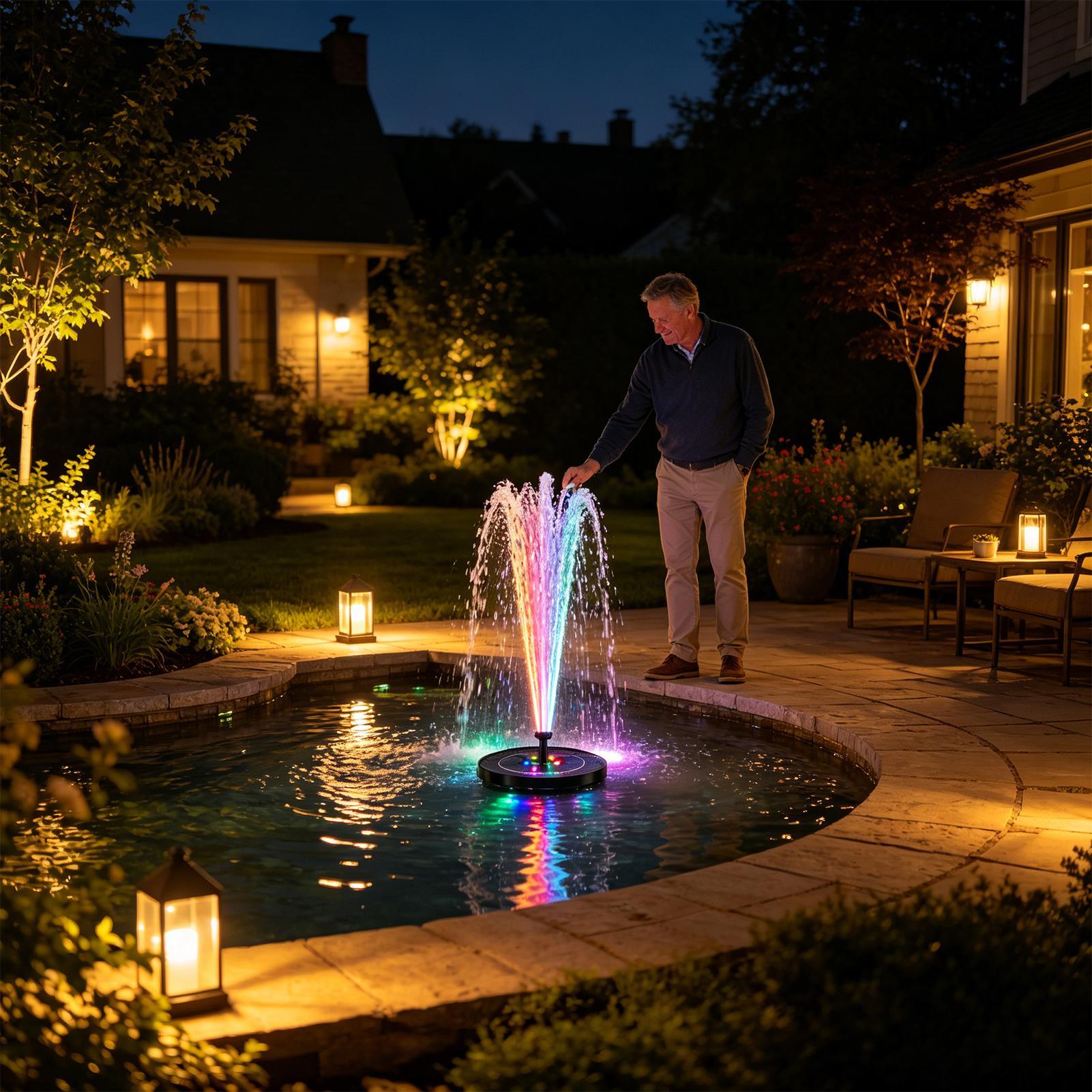 Floating Solar Bird Bath Fount - Aquarium Fish Marine recension och pris