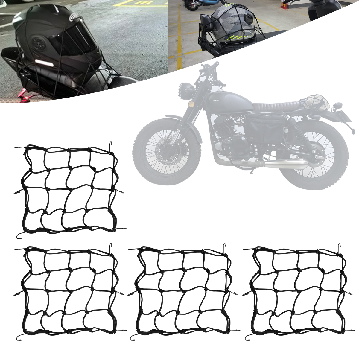 Motorcycle Luggage Net Cover B - Tank Divider Mesh recension och pris