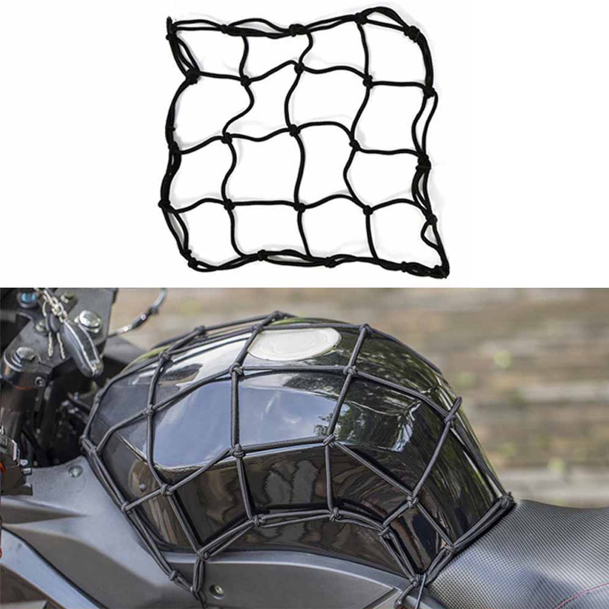Motorcycle Elastic Luggage Net - Tank Divider Mesh recension och pris