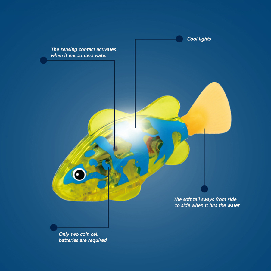 Baby Bath Light-Up Sensor Elec - Aquarium Fish Electric recension och pris
